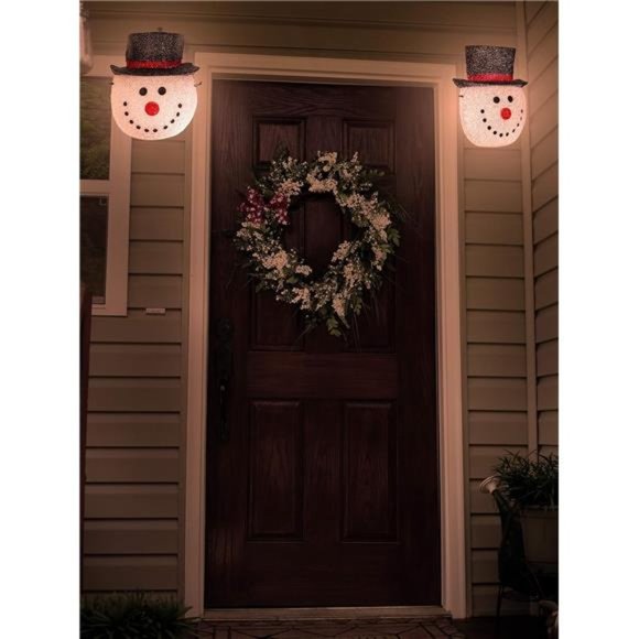 Snowman Porch Light Cover Holiday &Christmas Decor | Weather-Resistant Acrylic - Picture 4 of 6